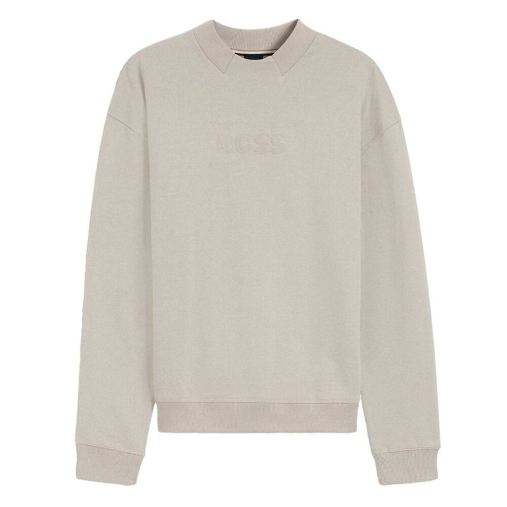 Boss Mens Fashion Logo Sweatshirt / Light Grey